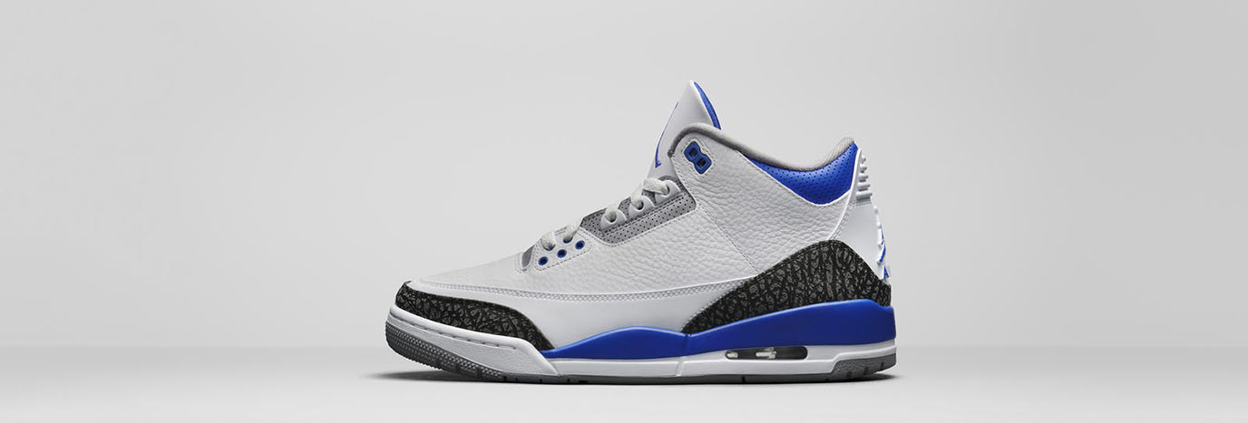 Nike Air Jordan 3 Retro Blue Racer Racer Blue Men's Size 14