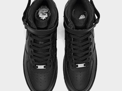 Black Nike AF Ones Top View